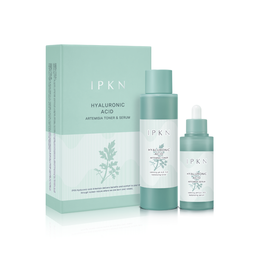 IPKN Hyaluronic Acid Artemisia Toner & Serum Set